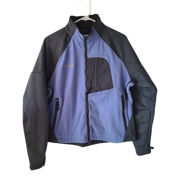 Columbia Womens Size L Titanium Tech Interchange Jacket Interior Black Blue - Picture 1 of 9